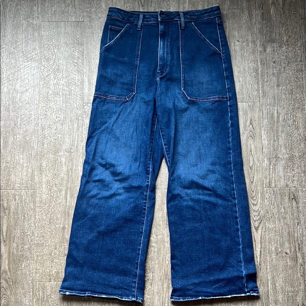 Just Black Denim Patch Pocket Wide Leg